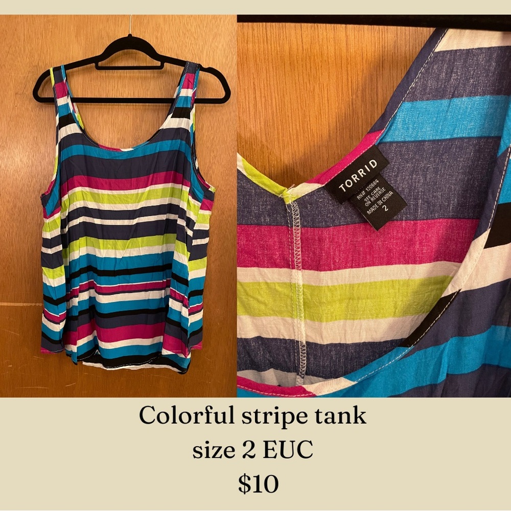 Colorful stripe tank top